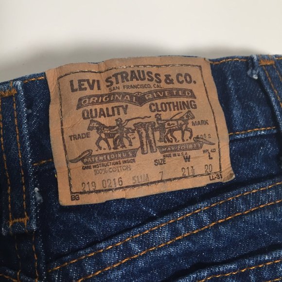 Vintage 80s Levis Orange Tab Slim 219 0216 Kids Size 7 - Picture 6 of 7